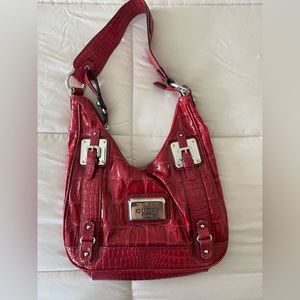 Guess red shoulder bag